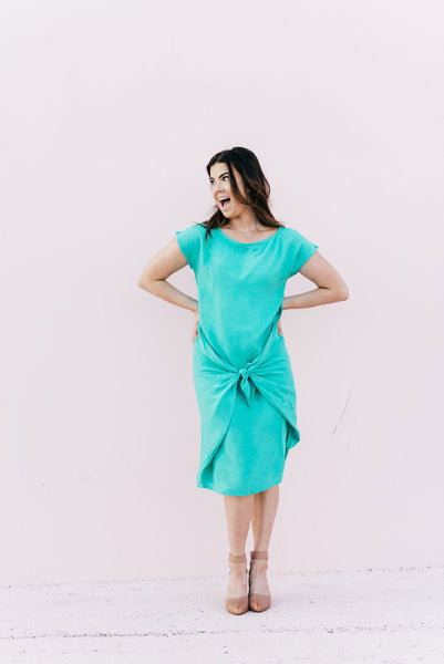 Iris Rayon Tie Dress Mint