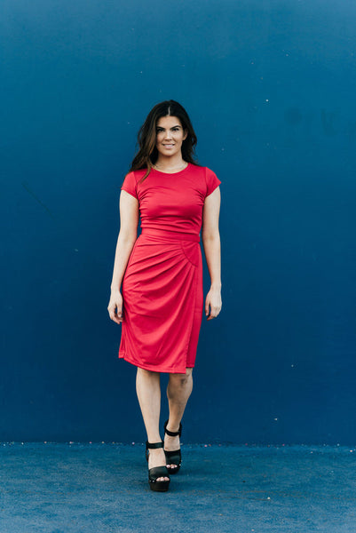 Daniela Sheath Dress Red