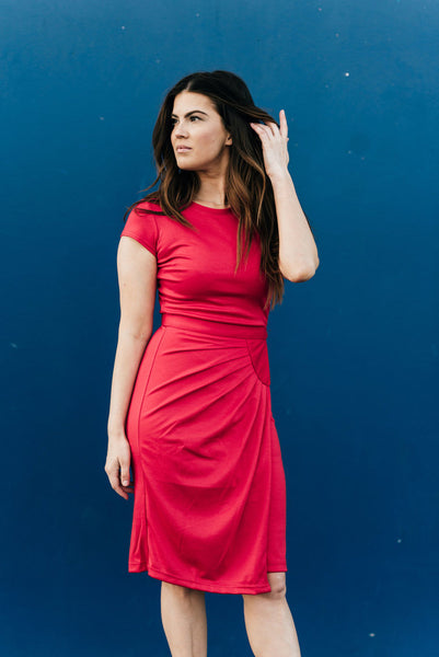 Daniela Sheath Dress Red