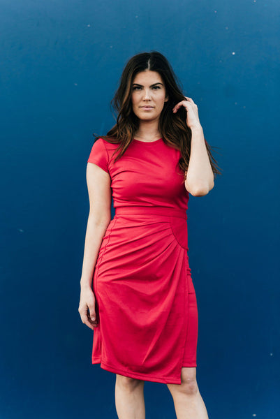 Daniela Sheath Dress Red