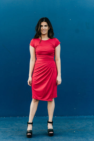 Daniela Sheath Dress Red