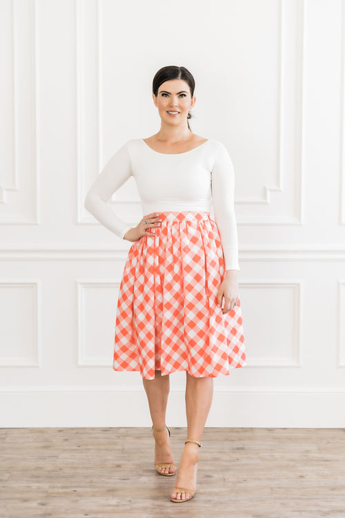 Picnic Coral Skirt