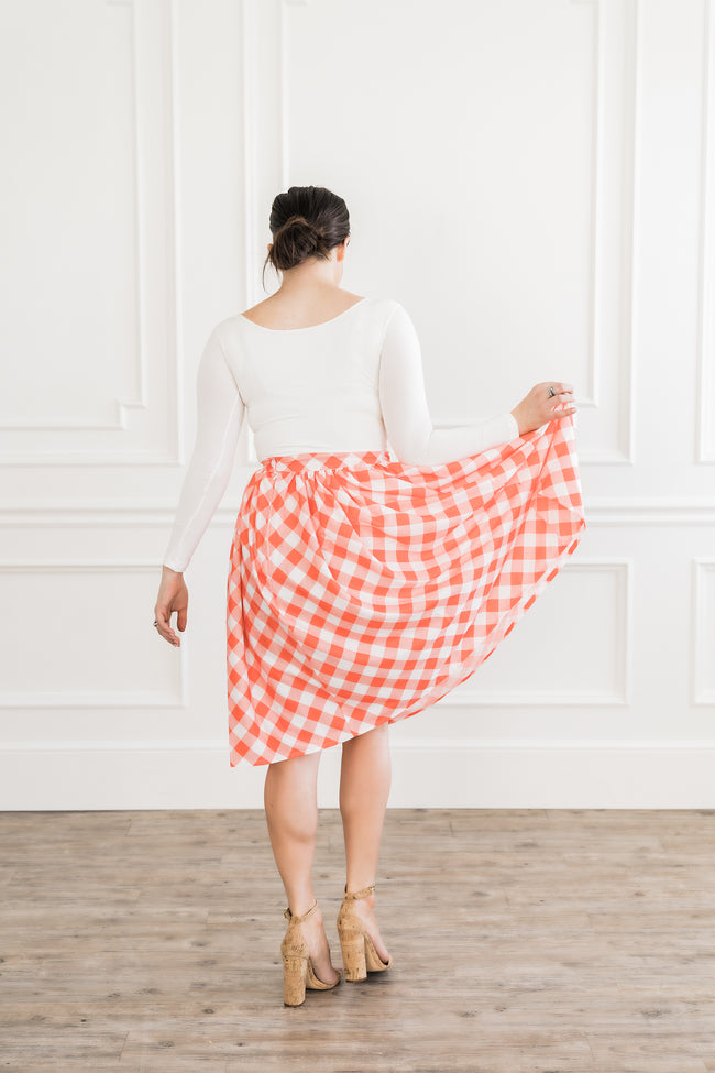 Picnic Coral Skirt