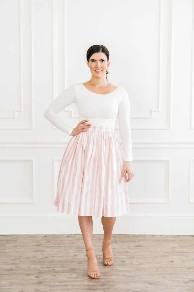 Cotton Candy Striped Skirt