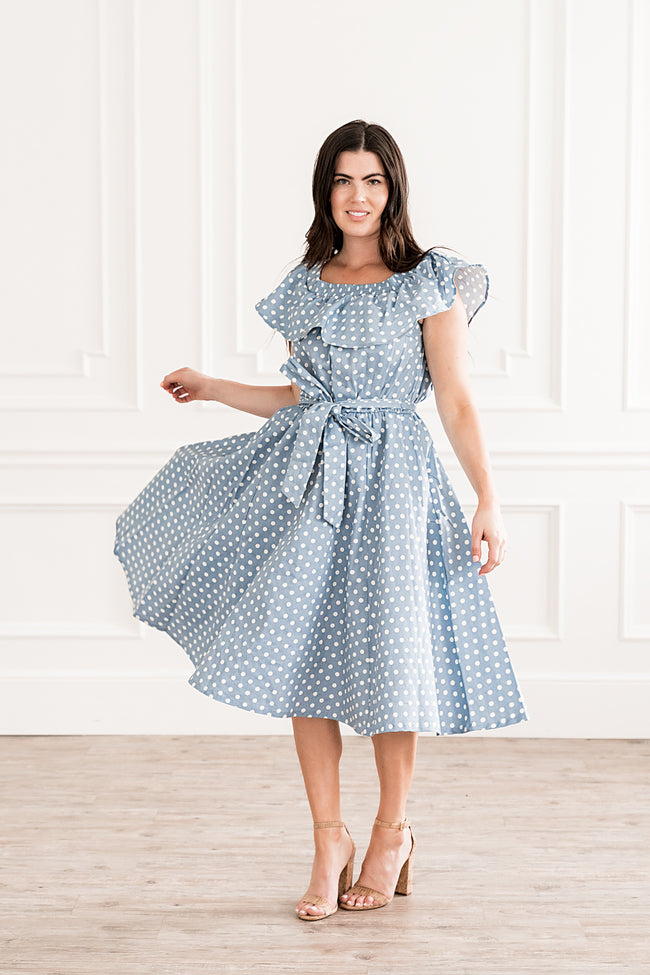 Blue Polka Dress
