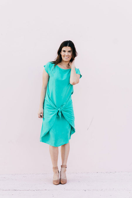Waterfall Striped Chiffon Maxi Dress Blue