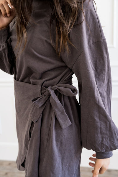 Charcoal Sweatshirt Dress