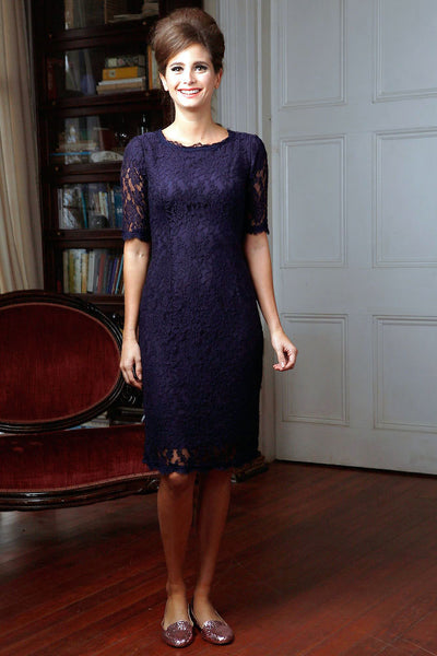 With This Ring Sheath Dress Navy